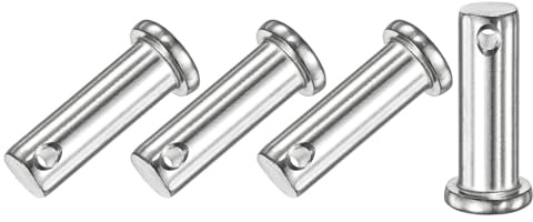 M METERXITY 4 Stück Einloch Klauenstifte, M10 x 30mm 304 Edelstahl Flachkopf Klauenstifte für mechanische Verbindungen/Fixierte Teile, Verbindungs Scharnierstift Wiederverwendbar