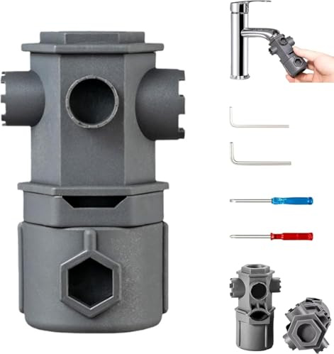 Shibeikadi All-in-One-Schraubenschlüssel-Werkzeug-Set für Wasserhahn, multifunktionaler 16-in-1-Küchen- und Badezimmerschlüssel mit nützlichen Gadgets, Küchenarmatur-Schraubenschlüssel,