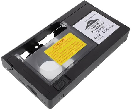 FELTECHELECTR Adaptador VHS-C para videocámara de vídeo cassette reproducción conversión carcasa de plástico calidad de imagen estable versátil uso compatible con cintas VHS adecuado para Minidv