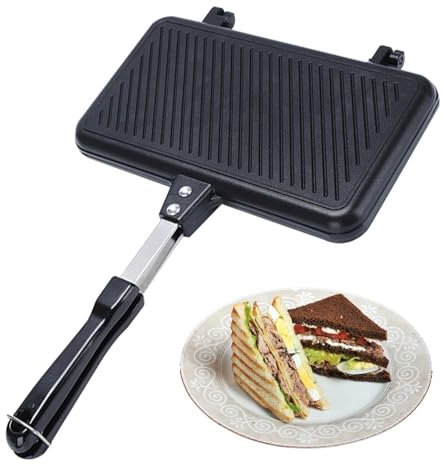 Padella a doppio lato, panino per la colazione, panini panini