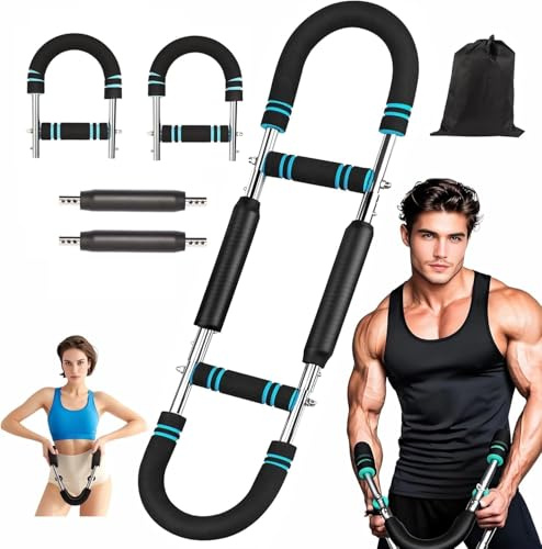 Armtrainer, Twister-Armtrainer, verstellbarer Brust-Expander, Trizeps-Workout-Ausrüstung, perfekte Körperform für Männer, drei Gänge zur Anpassung von 29,9–50 kg, geeignet für Anfänger und