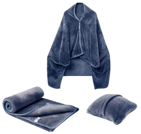 Combo, Combo Mjuk varm flanell konvertibel bärbar Poncho
