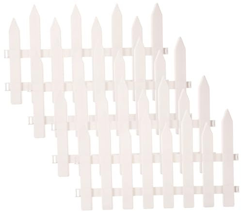HOMSFOU 4stücke Teiliges Dekorativer Gartenzaun-bordüre Aus Kunststoff Flexibles Picket-fence-design Für Rasen Garten Und Installieren Und Wiederverwendbar