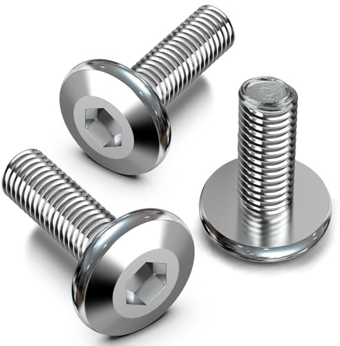50 Stück Flachkopfschrauben M6x25 Schrauben Möbelschrauben Teilgewinde Zylinderkopfschrauben mit Innensechskant Zylinderschrauben Stahl Verzinkt für Möbel Kinderbett Betten Kinderbett Stühle