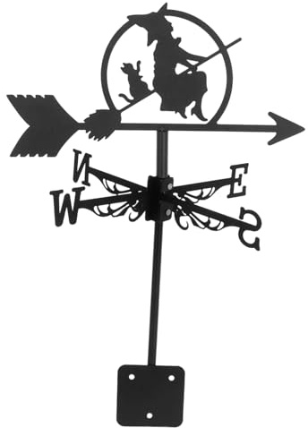 Abaodam Ornement Décoratif de pour Toit Indicateur de Direction Vent pour Décor Extérieur avec Design de et Chat pour Décorations de Jardin Halloween