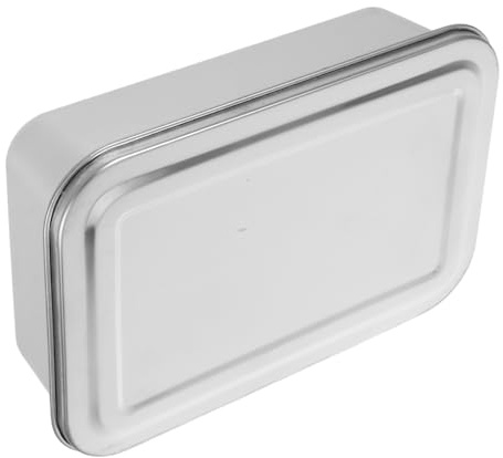 FIXOSHEE Moule Rectangulaire Acier Inoxydable avec Couvercle Plateau de Cuisson Profond pour Tiramisu Pâtisseries et Conservation des Aliments à