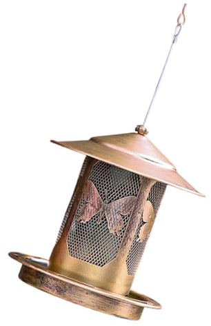 Anti Eichhörnchen Metall Wildvogel-Futterstation Futterstation Breites Dach Schutz Trocken Große Konservierung für Gartenvögel Eichhörnchen Beweis Hängende Futterstation für Wildvögel