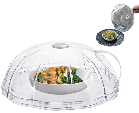 Housse Alimentaire Micro-Ondes,Protection pour Bols au Four | Couvercle Anti-Projections avec Poignée pour Cuisine et Préparation Repas Élégant