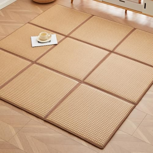 Tapete japonés plegable – Alfombra de retazos transpirable para dormitorios, estudios de yoga y espacios de gato. Aísla el aire frío, ideal para mayor comodidad y versatilidad
