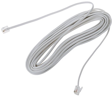 ISTOVO 9M 30ft RJ11 6P2C modulari cavi telefonici Telefono filo bianco