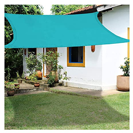 Shade Cloth 2x3m Sun Shade Sail Waterproof Rectangle Sunscreen Awning Canopy with Rope for Gazebo Garden Patio Beach, Various Sizes - Lake Blue