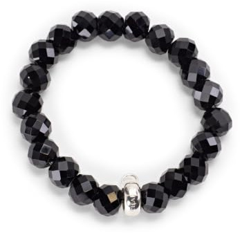 THOMAS SABO Damen-Armband 925 Silber Synthetischer Saphir schwarz 17.5 cm - X0035-023-11-L