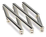 Underlägg stretch utdragbar, stängd: 22,0 x 5,0 cm H 2,0 cm silver anlöpningsskydd