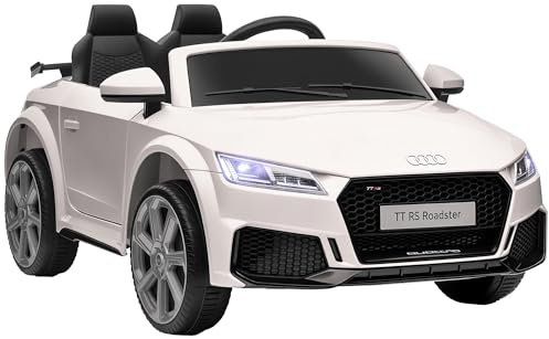 HOMCOM Elbil barn elfordon barn Audi TT RS 12 V 30 W V. Max. 3 Km/h fjärrkontroll 2,4G ljudeffekter + ljus vit