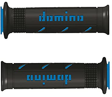 Motorrad Griffe Lenkergriffe aus gummi für Naked, Tourer, Rennsport, Cruiser, Pitbike (Blau)