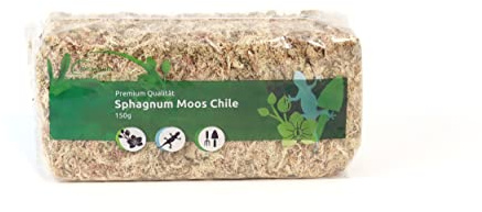 SphagnSphagnummossa för terrarier och orkidéer från Chile från 150 gr till 5 kg torkadummossa från Chile för terrarium och orkidéer, 1 (150 g)
