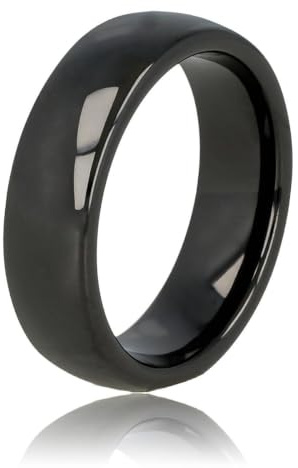 My Bendel Schwarzer Ring aus Polierter Keramik | Keramikring für Frauen | Ring ist Unzerbrechlicht | Keramikringe Damen Bleibt glänzend und Krazt Nicht | mit Luxuriösen Geschenkverpackung