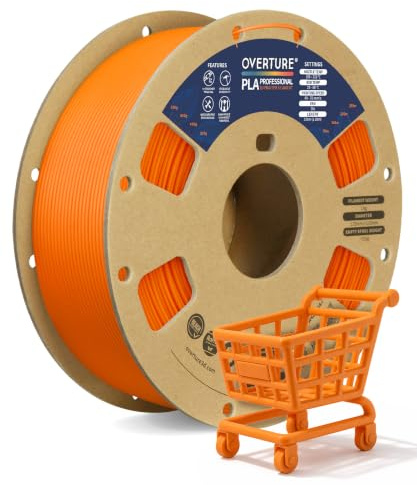 OVERTURE PLA PRO Filament 1,75 mm PLA+ Orange | Farbintensiv & schlagzäh | Präzise Detailwiedergabe • Hohe Schlagzähigkeit • ±0,02 mm Maßgenauigkeit • Geringer Verzug • Für FDM-3D-Drucker