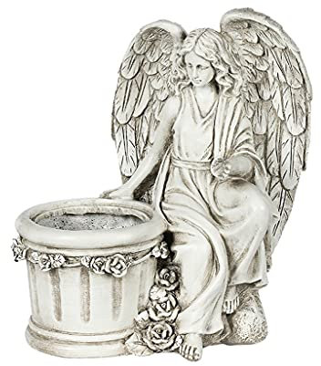Liudan Garden Statue Garden Angel Flower Pot Decoration Ornaments Courtyard Gardening Resin Statue Decoration, Used for Terrace/Balcony Succulent Plant Flowerpot Garden Figurine (Color : B)