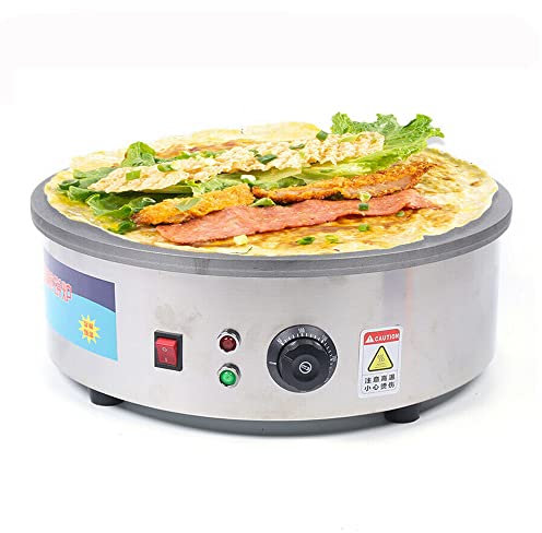 Crepera Maker, 2800 W, placa de 45 cm, para hacer crepes dulces, tortitas, galettes