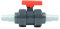 Wacredo PVC Kugelhahn 50mm - 2x Schlauchtülle 32-38mm, Absperrventil mit Schlauchverbinder verklebt für Poolschlauch 2-Wege Ventil