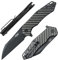 Firebird GANZO FH31B-CF EDC Faltbares Taschenmesser, rasiermesserscharf, D2 Edelstahl, Schwarze Klinge, G10 Griff mit Clip, Outdoor Klappmesser (Kohlefaser)