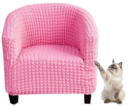 Morbuy Sesselbezug Stretch Sessel Überzug, Sesselhussen Universal Waschbar Sesselüberzug Hussen Cocktailsessel Clubsessel Überzug Weich & Elastisch (Rosa)