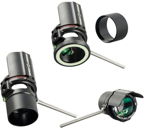 surwolf TP8750 Compound Bogenvisier Scope mit 2X 4X 6X 8X Linse optional Single Pin Scope Visier für Compound Bogen Wettkampfvisier, 0.019 Glasfaser mit Lichtabdeckung
