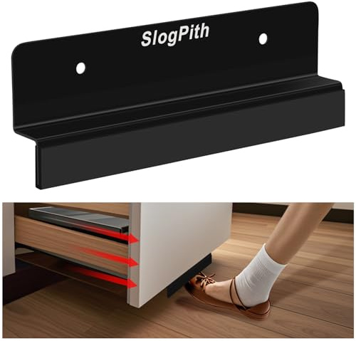 Piedino per cassetti della spazzatura, maniglia a pedale per cassetto della spazzatura, materiale in acciaio inossidabile resistente, adatto per porte di armadi a sovrapposizione completa in cucine,