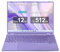 Ordenador Portátil 16 Pulgadas Celeron N5095 Up to 2.9Ghz, Portátil 12+512GB SSD Expansión 1TB, Laptop Win 11 con 5G WiFi BT 4.2 Mini Puerto Multimedia Portatiles Ventilador Refrigeración-Purple