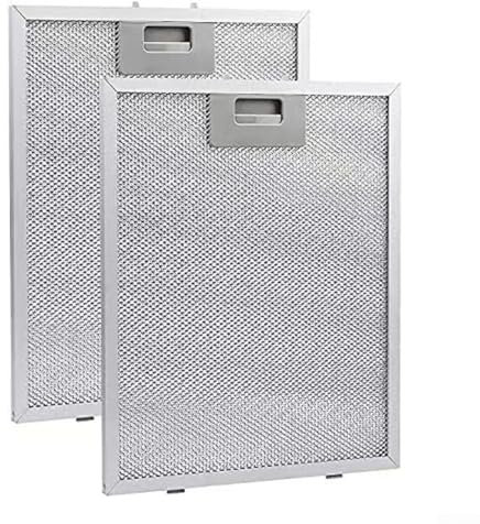 2 filtros de campana extractora de malla de metal de aluminio, extractor de filtro de ventilación para campana extractora de cocina de 280 x 350 x 9 mm