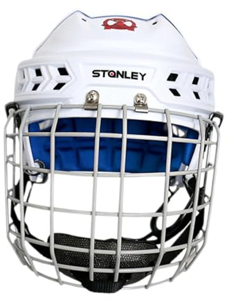Fenteer Casque de Hockey pour Patinage à Glace avec Protection du Menton, S