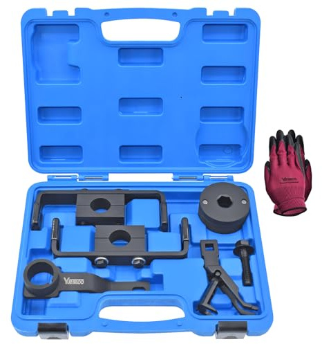 Engine Timing Tool Kit Compatible with Ford 4.6L 5.4L 6.8L 2-Valve and 4-Valve Engine with Valve Spring Compressor Tool, 6 Pcs Camshaft Holding Tool, Crankshaft Camshaft Positioning Tool, 303-557 6477