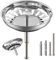 SURFOU Tappo Lavandino Cucina 79mm in Acciaio Inox, Filtro per Lavello, 2 Perni Eccentrici Regolabile e 1 Perno in Inossidabile, Accessori Universali per Scarico Tappi piletta