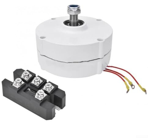 UTTASU Elektrischer Generator mit niedriger Geschwindigkeit, 200 W, 3-Phasen-Getriebe, 24 V, 12 V, 48 V Wechselstrom, Lichtmaschine für Wind-Wasserturbine, hohe Effizienz, leiser Betrieb, einfache