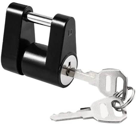 Cerradura puerta maletero Bloqueo enganche antirrobo para remolque acoplador remolque candado conector lengüeta bloqueo de 1/4 pulgadas para vehículos construcción camiones RV