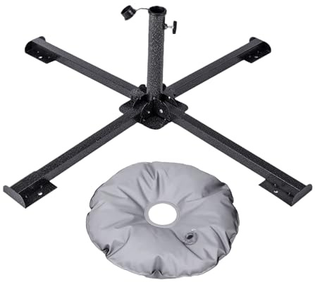 Xinhuju Base del Peso 'ombrellone Esterno - Supporto Pieghevole per Ombrello | Base Parasole per Patio Pesante per Campeggio, Barbecue, Balcone, Prato | Supporto Portatile per Il Piede