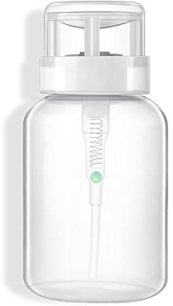 200ml Push Down Dispenser Polish Remover Empty Bottle Dispensers Liquid Bottles Container for Salon Home Use