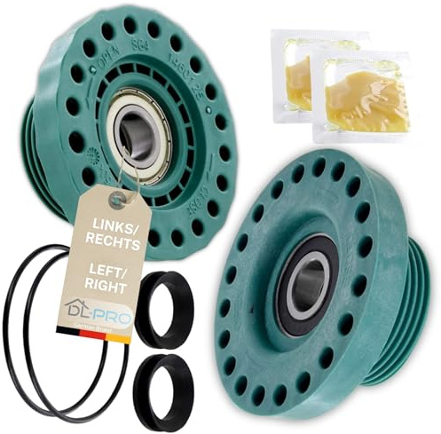 DL-pro Lager-Set rechts und links Toplader Waschmaschine, kompatibel mit AEG Electrolux Zanker Zanussi 4055070744 und 4071430963, inkl. Kugellager 6203, Dichtungen, O-Ring, Fett