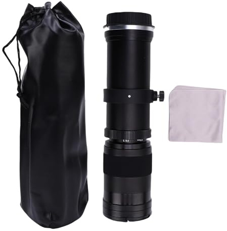 Cheotime Telephoto Zoom Lens, 420-800mm Aluminium ALLIAL Manuel Focus DSLR Camera Lens for EF EF-S Mount for Wildlife Bird Moon Landscape Photography (Black)