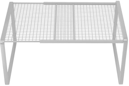 Generisch Ausziehbar & Stapelbar Kleiderschrank Organizer – Metall Trennwände & Ausziehböden für Schuhschrank, Küche & Bad – Platzsparendes Regal für Haushalt, Studenten, Büro & Familien (Weiß)