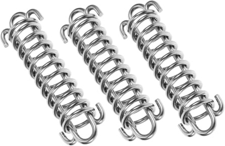 Yardwe 3 Stück Edelstahl Hundeleinenfedern Mit Stoßdämpfung Bungee Leinenverlängerung Für Große Hunde Wetterfest Outdoor Spaziergänge Und Camping