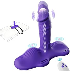 Vibradorador Clítoris Juguetes Sexuales Mujer - Vibradores Consoladores Realistas para Mujer con Vibración y Empuje de 3*12, Strap-on Dildo Anal Vibradorador Hombre Juguetes Eróticos para Pareja