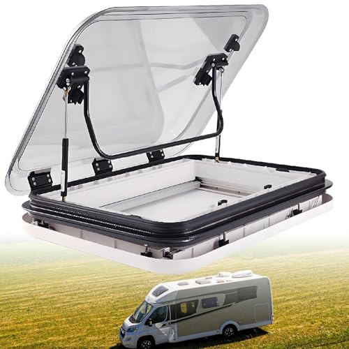 GAYAYAS Lucernario per Tetto per Camper, roulotte, Auto, Camper, coperture per Prese d'Aria, lucernario a LED in Lega di Alluminio, per Camper, roulotte, Camper 500 * 500mm