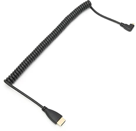 WOHPNLE Cable Micro HDMI retráctil a Cable, Cable HDMI Compacto Adaptador USB A de Doble función Transmisor de señal de Alta Velocidad para teléfonos, portátiles, Oficina en casa