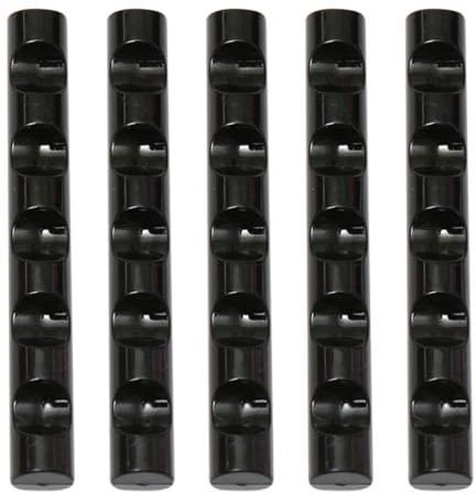ABOOFAN Soporte para Bolígrafos de Uñas 5 Piezas Negro Portápices Plástico 5 Rejillas para Decoración de Uñas Uso Profesional y Bricolaje Salón de Manicura