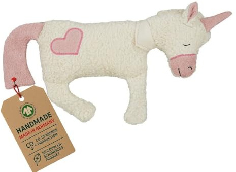 Efie Dinkel-Bio-Wärmekissen Einhorn mit Herz, kontrolliert biologischer Anbau (organic), Made in Germany, GOTS zertifiziert