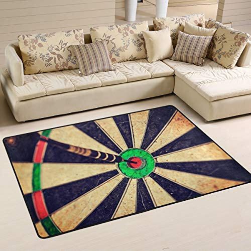 Mnsruu Vintage Dart-Bereich Teppich für Wohnzimmer Schlafzimmer 91 cm x 61 cm