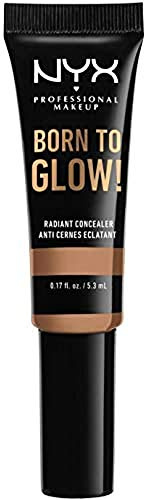 NYX Professional Makeup Born to Glow Radiant Concealer, Schillerndes Finish, Reduktion von Augenringen, Highlighten und Contouring, Vegane Formel, Farbton: Neutral Tan