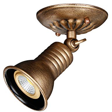 ACMHNC Faretti LED Soffitto Orientabili, Faretto Soffitto Cucina in Stile Industriale Retrò, Faretti Parete Interno in Bronzo, Attacco E27, Per Bagno Corridoio Entrata, 3000K